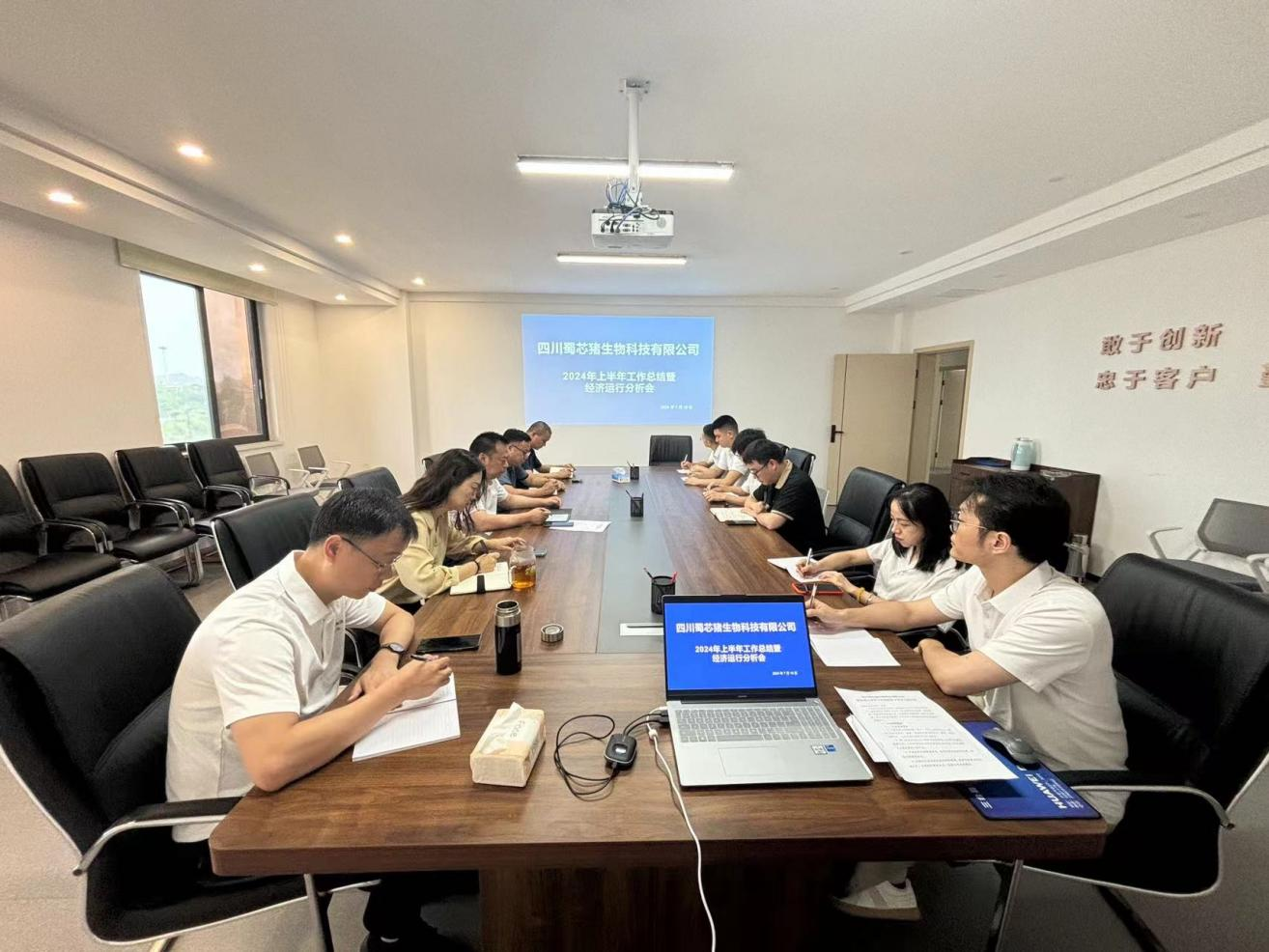 蜀芯猪公司召开2024年上半年岁情总结暨经济运行剖析会