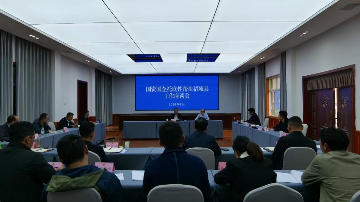 365上市公司加入国资国企托底性帮扶稻城县事情座谈会